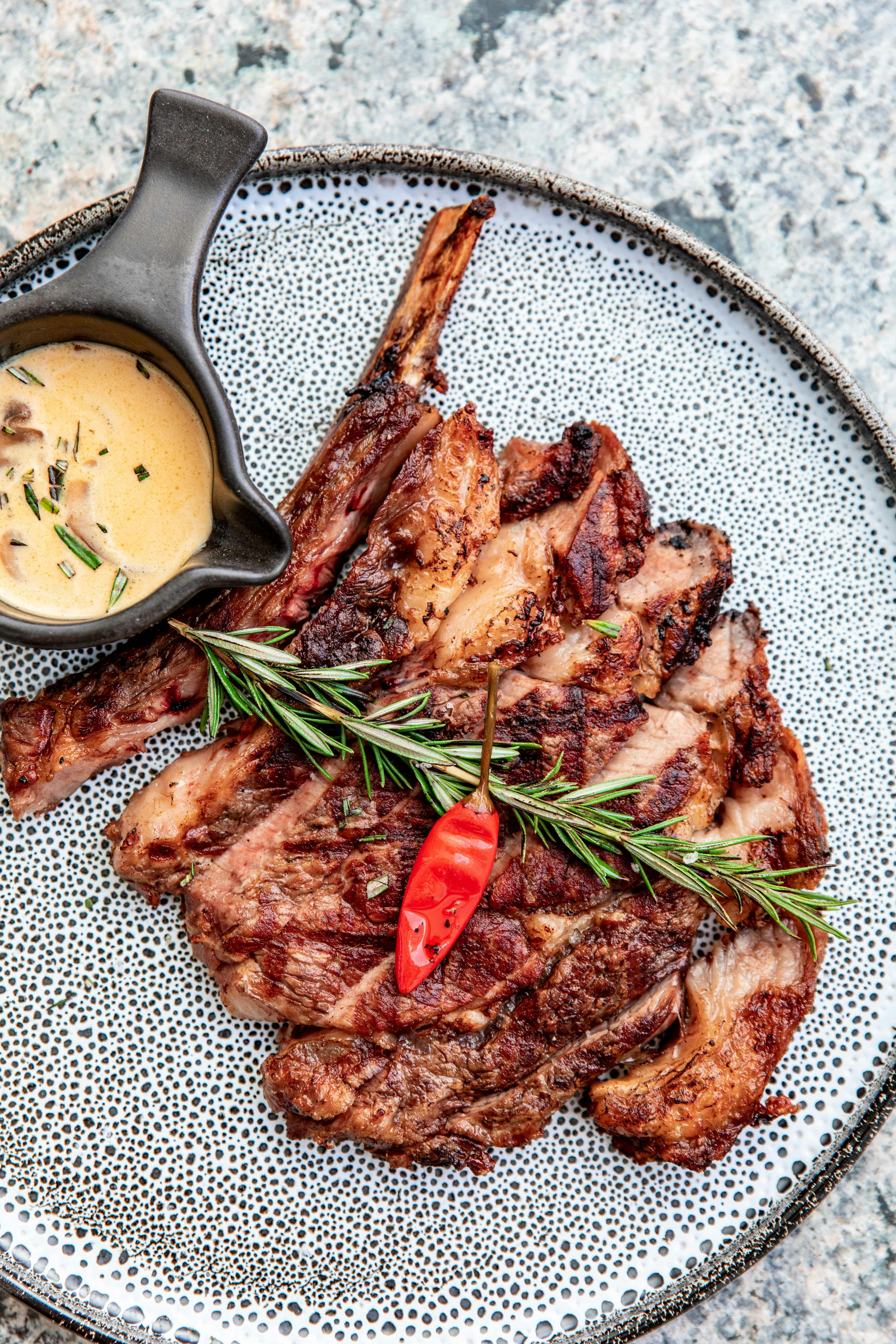 Plated lamb